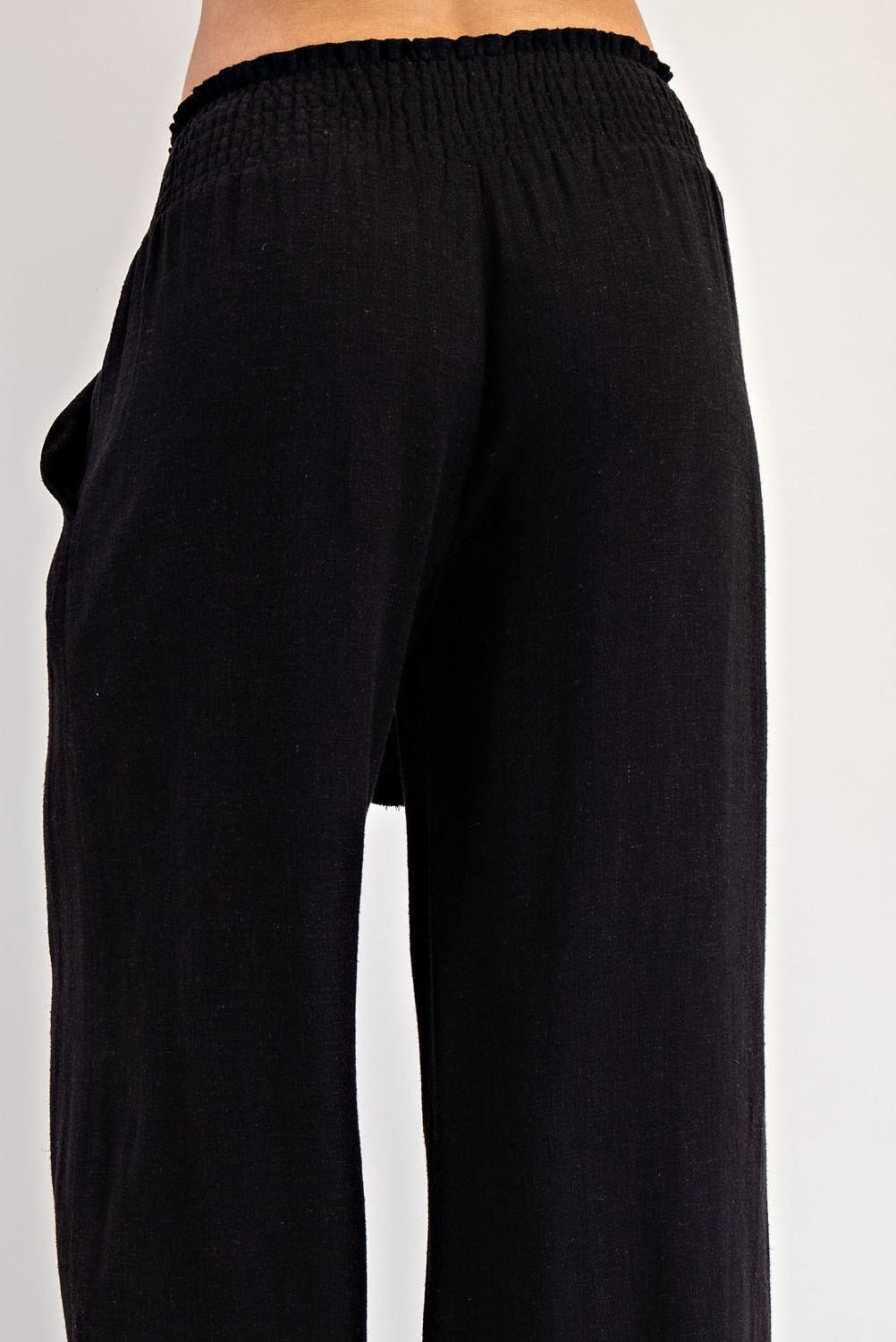 Black pants on a white background