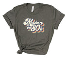 Gray t-shirt with 'Made in the 80s' text on a white background